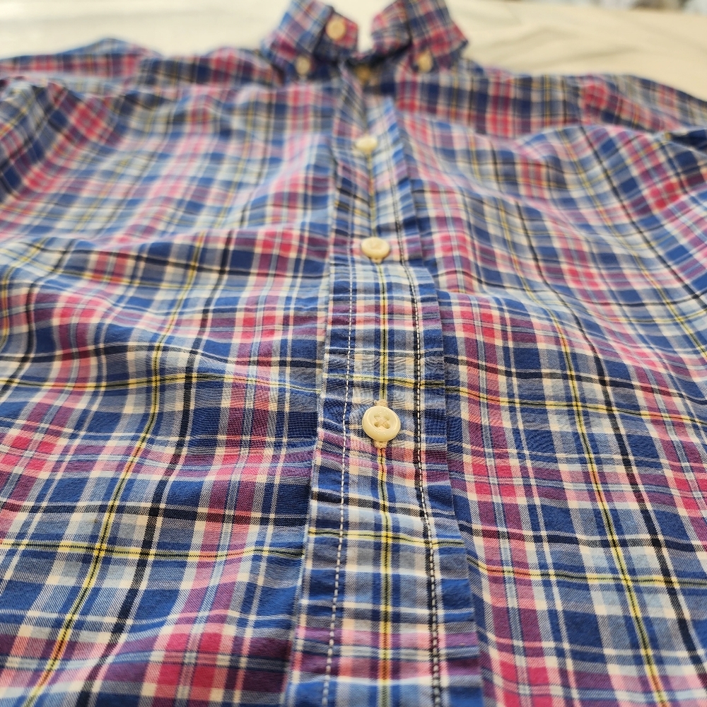 RALPH LAUREN BLUE LABEL, BOYS, SIZE 2T plaid short sleeve button-up shirt. - Picture 12 of 12